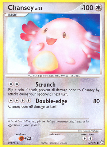 Chansey (76/123) [Diamond & Pearl: Mysterious Treasures] Pokémon