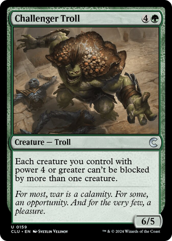 Challenger Troll [Ravnica: Clue Edition] Magic: The Gathering