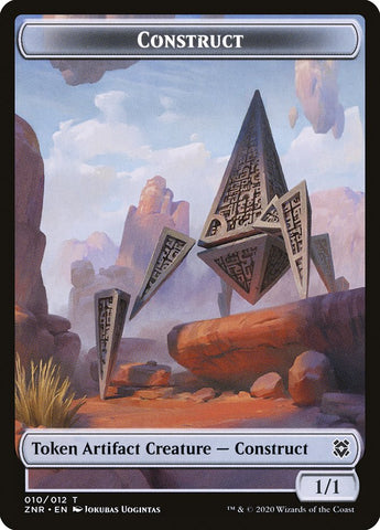 Angel Warrior // Construct Double-Sided Token [Zendikar Rising Tokens] Magic: The Gathering