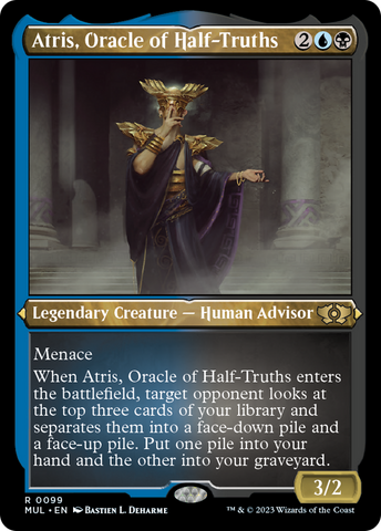 Atris, Oracle of Half-Truths (Foil Etched) [Multiverse Legends] Magic: The Gathering