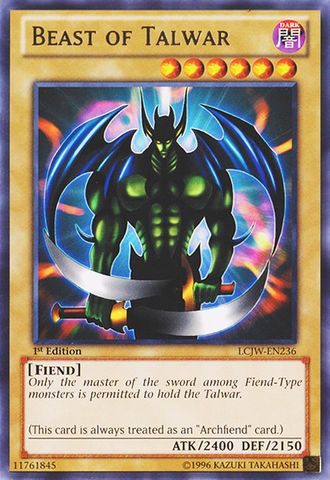 Beast of Talwar [LCJW-EN236] Rare Yu-Gi-Oh!