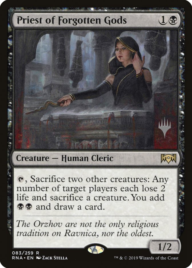 Priest of Forgotten Gods (Promo Pack) [Ravnica Allegiance Promos] Magic: The Gathering