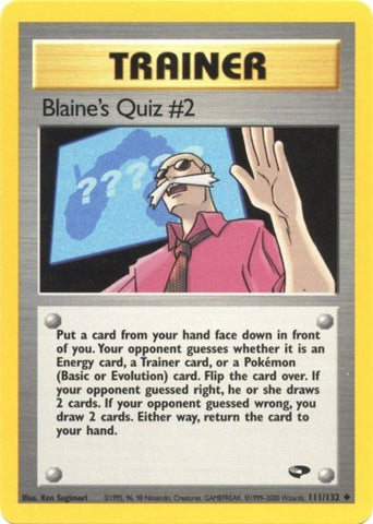 Blaine's Quiz #2 (111/132) [Gym Challenge Unlimited] Pokémon