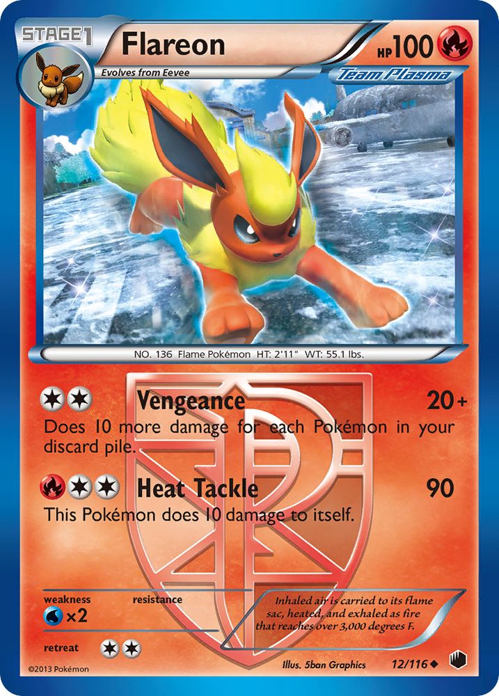 Flareon (12/116) [Black & White: Plasma Freeze] Pokémon