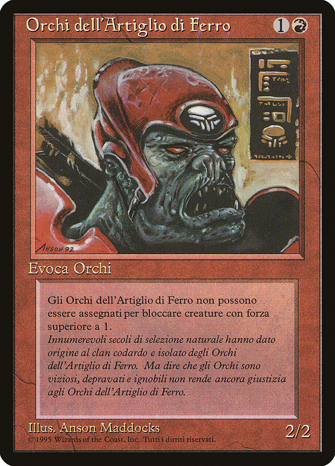 Ironclaw Orcs (Italian) - "Orchi dell'Artiglio di Ferro" [Rinascimento] Magic: The Gathering