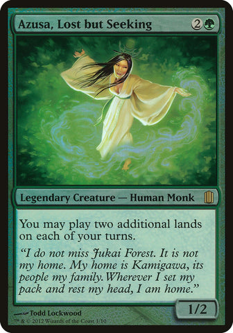 Azusa, Lost but Seeking (Oversized) [Commander's Arsenal Oversized] Magic: The Gathering