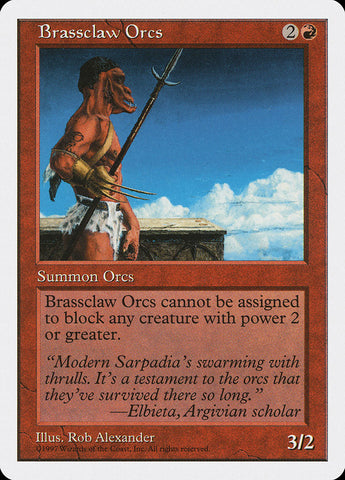 Brassclaw Orcs [Fifth Edition] Magic: The Gathering