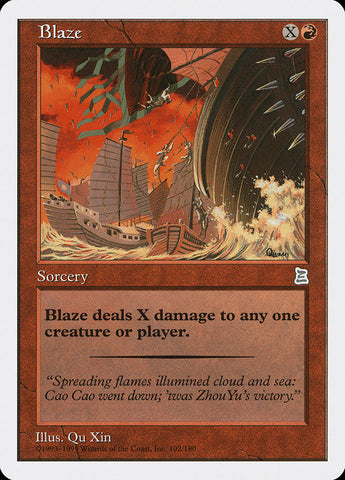 Blaze [Portal Three Kingdoms] Magic: The Gathering
