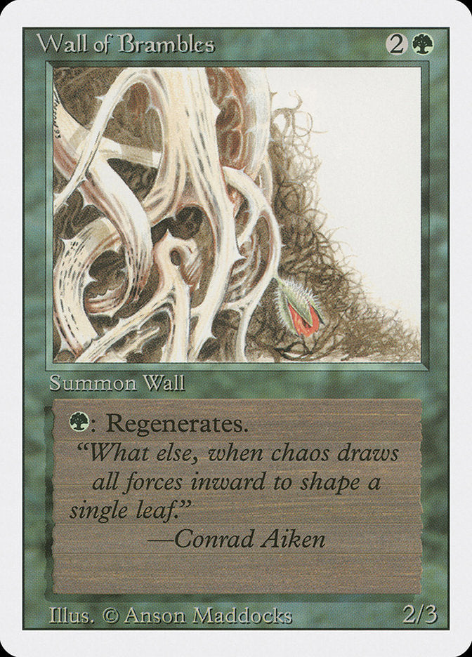 Wall of Brambles [Revised Edition] Magic: The Gathering