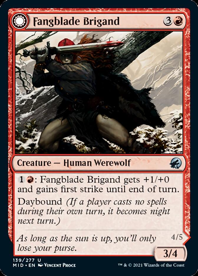 Fangblade Brigand // Fangblade Eviscerator [Innistrad: Midnight Hunt] Magic: The Gathering