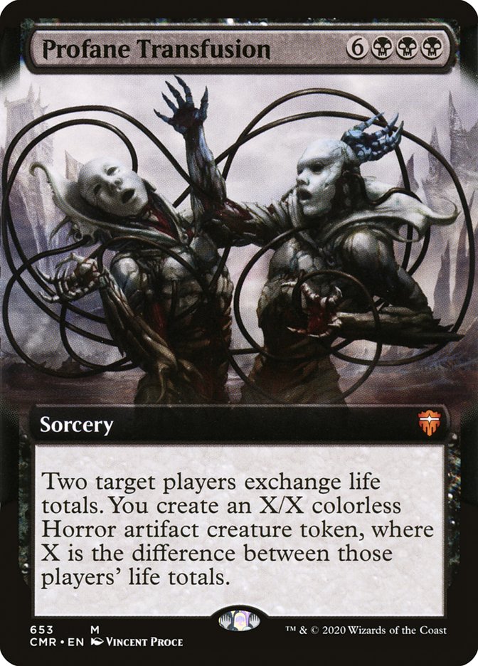Profane Transfusion (Extended Art) [Commander Legends] Magic: The Gathering