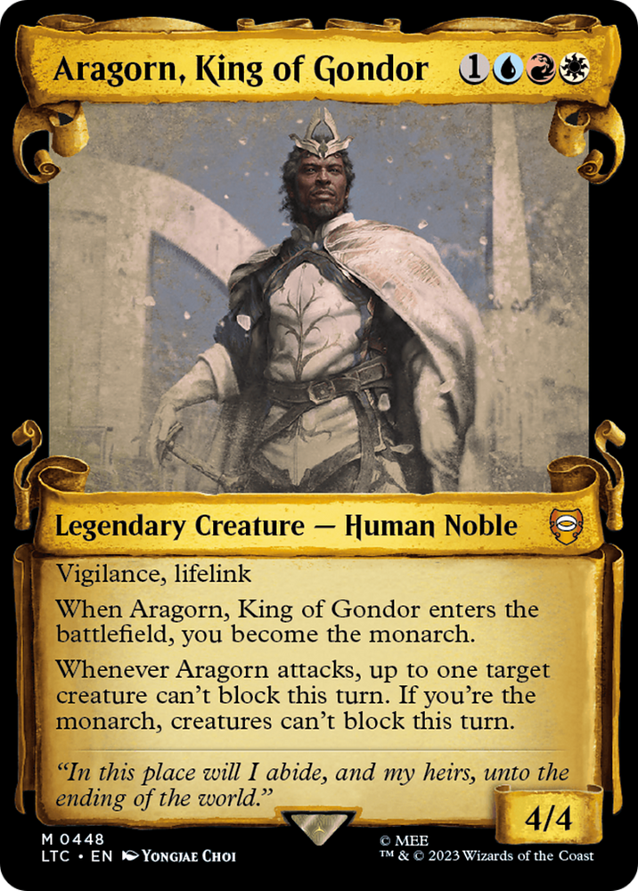 Aragorn, King of Gondor [The Lord of the Rings: Tales of Middle-Earth Commander Showcase Scrolls] Magic: The Gathering