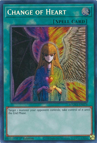 Change of Heart [MAMA-EN078] Secret Pharaoh's Rare Yu-Gi-Oh!