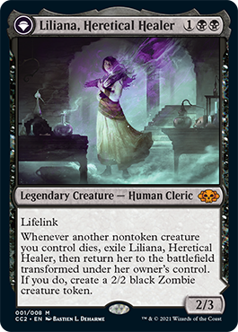 Liliana, Heretical Healer // Liliana, Defiant Necromancer [Commander Collection: Black] Magic: The Gathering