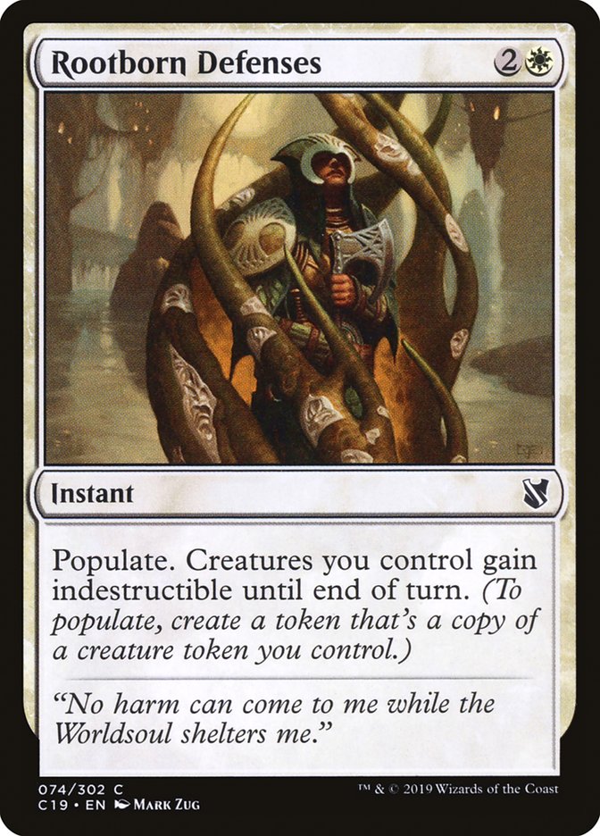 Rootborn Defenses [Commander 2019] Magic: The Gathering