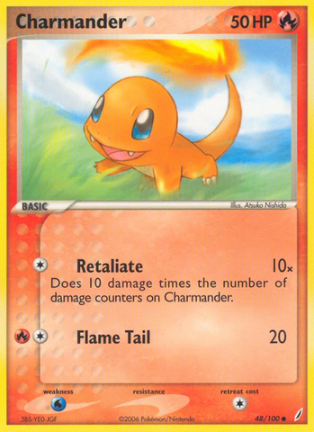 Charmander (48/100) [EX: Crystal Guardians] Pokémon