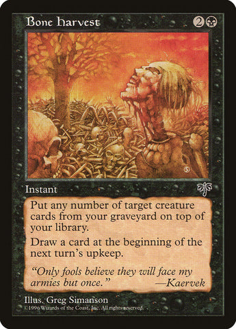 Bone Harvest [Mirage] Magic: The Gathering
