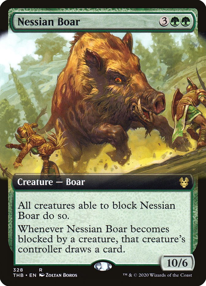 Nessian Boar (Extended Art) [Theros Beyond Death] Magic: The Gathering