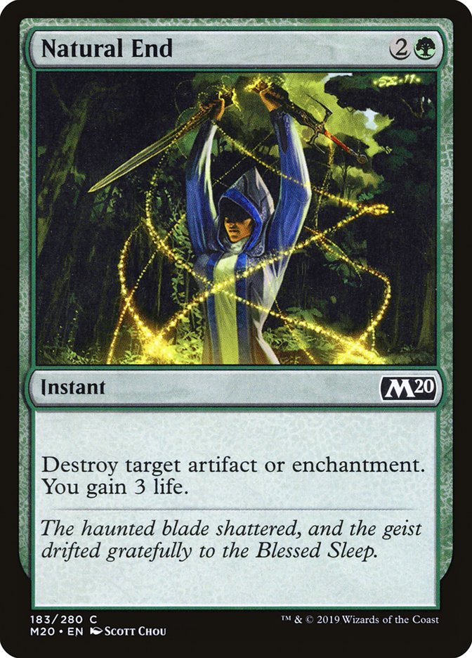 Natural End [Core Set 2020] Magic: The Gathering