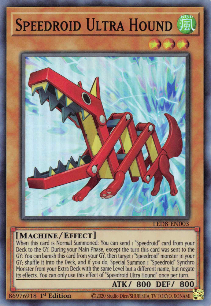 Speedroid Ultra Hound [LED8-EN003] Super Rare Yu-Gi-Oh!