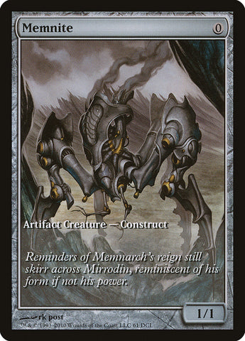 Memnite (Game Day) (Extended Art) [Scars of Mirrodin Promos] Magic: The Gathering