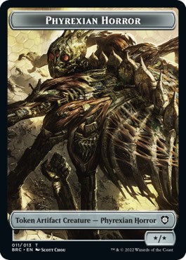 Servo // Phyrexian Horror Double-Sided Token [The Brothers' War Commander Tokens] Magic: The Gathering