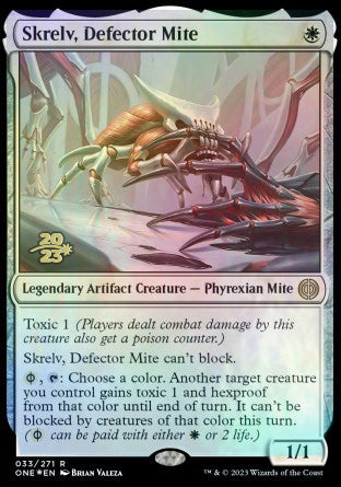 Skrelv, Defector Mite [Phyrexia: All Will Be One Prerelease Promos] Magic: The Gathering