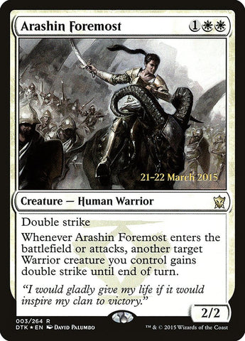 Arashin Foremost [Dragons of Tarkir Prerelease Promos] Magic: The Gathering