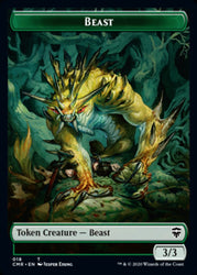 Beast (18) // Beast (19) Double-Sided Token [Commander Legends Tokens] Magic: The Gathering