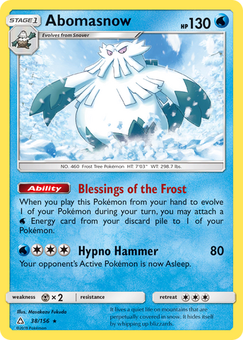 Abomasnow (38/156) [Sun & Moon: Ultra Prism] Pokémon