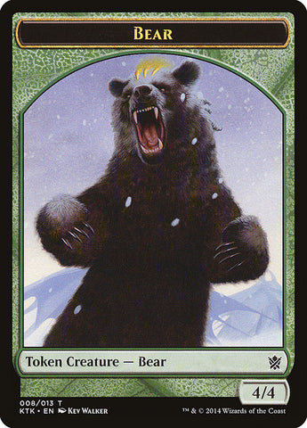 Bear Token [Khans of Tarkir Tokens] Magic: The Gathering
