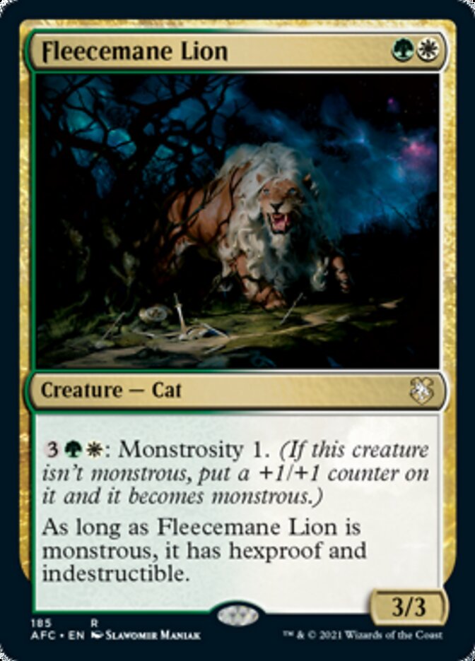 Fleecemane Lion [Dungeons & Dragons: Adventures in the Forgotten Realms Commander] Magic: The Gathering