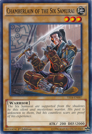 Chamberlain of the Six Samurai [YS14-EN007] Common Yu-Gi-Oh!