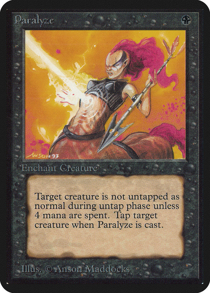 Paralyze [Alpha Edition] Magic: The Gathering