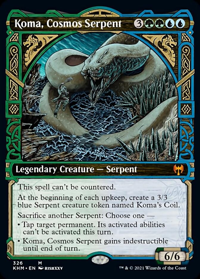 Koma, Cosmos Serpent (Showcase) [Kaldheim] Magic: The Gathering