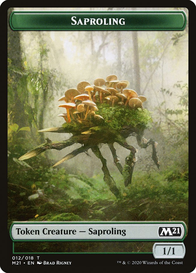 Saproling Token [Core Set 2021 Tokens] Magic: The Gathering
