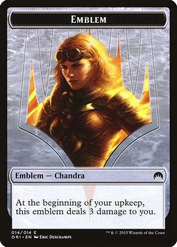 Chandra, Roaring Flame Emblem [Magic Origins Tokens] Magic: The Gathering
