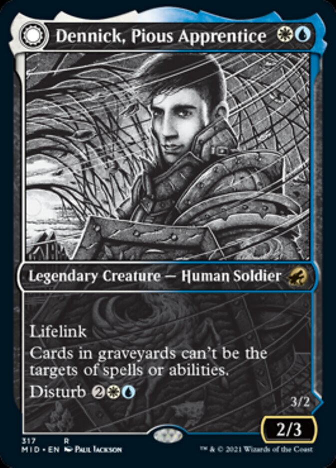 Dennick, Pious Apprentice // Dennick, Pious Apparition (Showcase Eternal Night) [Innistrad: Midnight Hunt] Magic: The Gathering