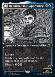 Dennick, Pious Apprentice // Dennick, Pious Apparition (Showcase Eternal Night) [Innistrad: Midnight Hunt] Magic: The Gathering