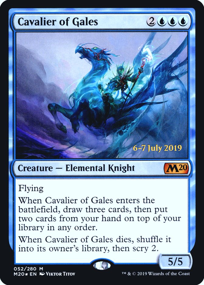 Cavalier of Gales [Core Set 2020 Prerelease Promos] Magic: The Gathering