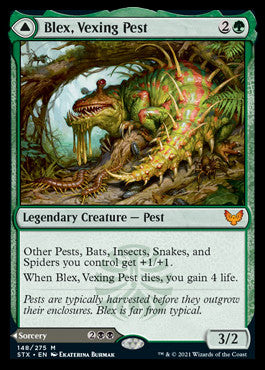 Blex, Vexing Pest // Search for Blex [Strixhaven: School of Mages] Magic: The Gathering
