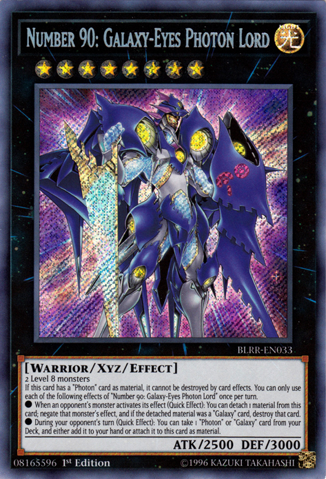 Number 90: Galaxy-Eyes Photon Lord [BLRR-EN033] Secret Rare Yu-Gi-Oh!