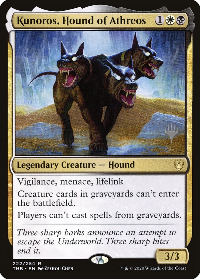 Kunoros, Hound of Athreos (Promo Pack) [Theros Beyond Death Promos] Magic: The Gathering