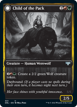 Child of the Pack // Savage Packmate [Innistrad: Double Feature] Magic: The Gathering