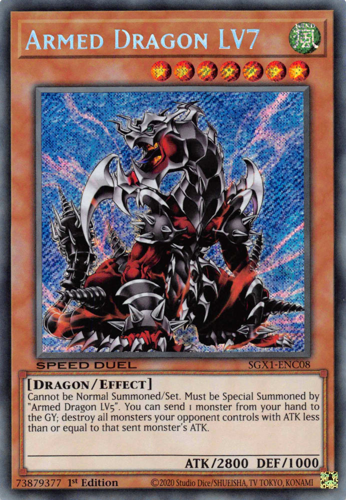 Armed Dragon LV7 [SGX1-ENC08] Secret Rare Yu-Gi-Oh!