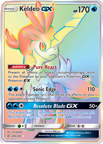 Keldeo GX (240/236) [Sun & Moon: Unified Minds] Pokémon