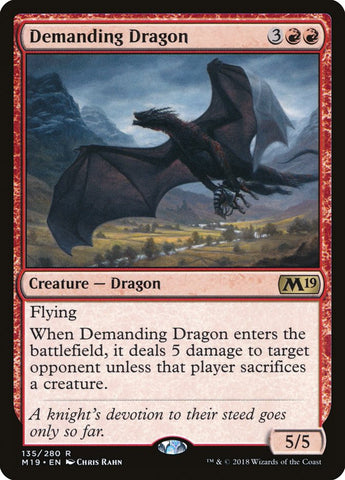 Demanding Dragon [Core Set 2019] Magic: The Gathering