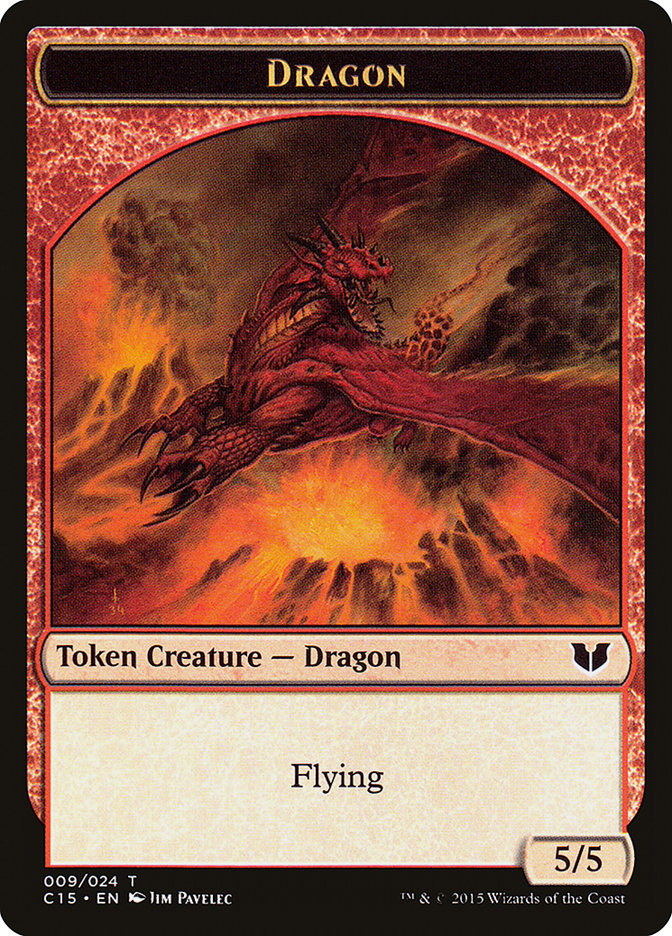 Spider // Dragon Double-Sided Token [Commander 2015 Tokens] Magic: The Gathering
