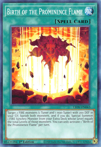 Birth of the Prominence Flame [LIOV-EN063] Common Yu-Gi-Oh!