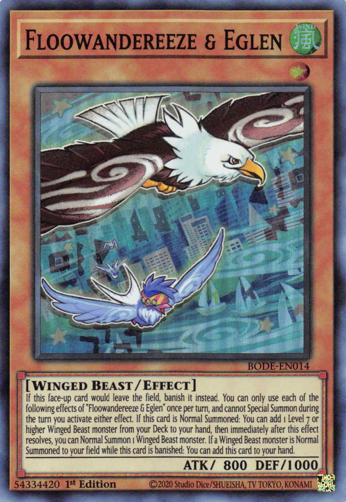 Floowandereeze & Eglen [BODE-EN014] Super Rare Yu-Gi-Oh!